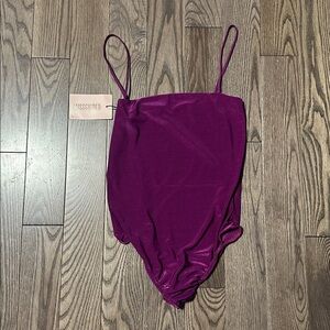 NWT PURPLE MISGUIDED SLINKY STRAIGHT BODSUIT